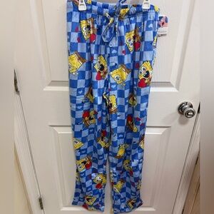 NWT Nickelodeon SpongeBob Blue Pajama Bottoms, Size Medium